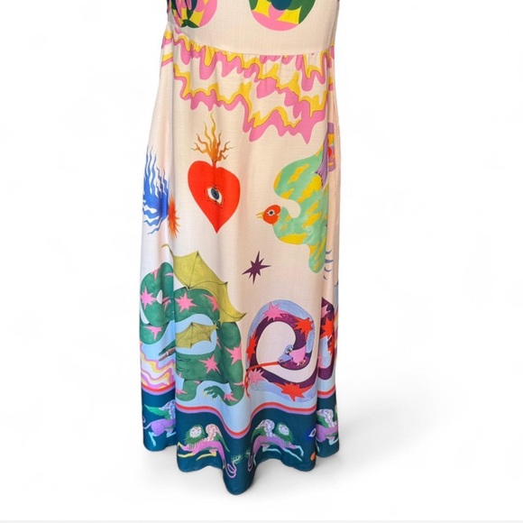 Colorful Maxi Dress with Abstract Print - Picture 3 of 9